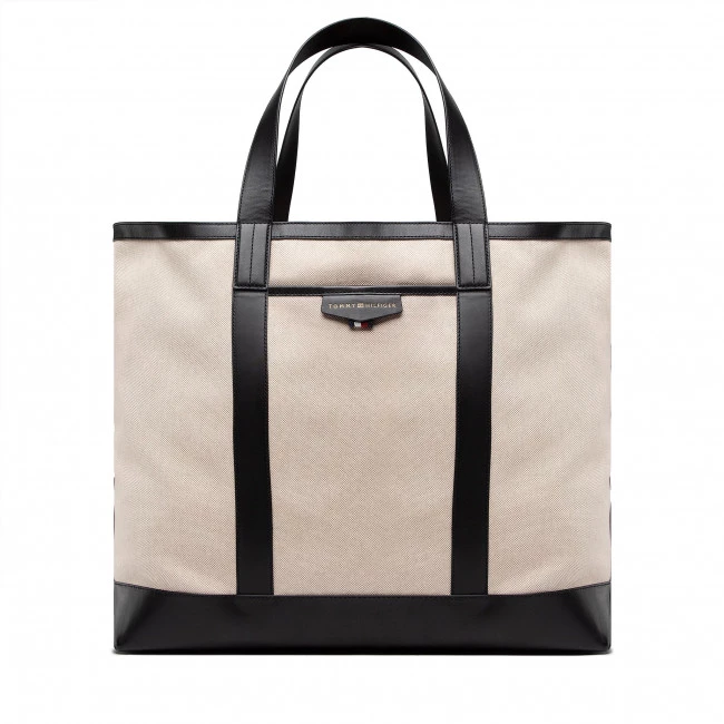 Accessoires Sac TOMMY HILFIGER - Premium Canvas Tote AM0AM09501 0F4 Beige 3 Accessoires Sac TOMMY HILFIGER - Premium Canvas Tote AM0AM09501 0F4 Beige
