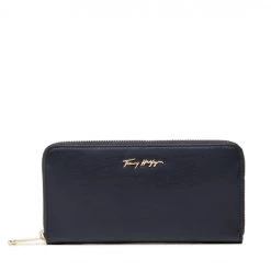Accessoires Portefeuille Femme Grand Format TOMMY HILFIGER - Iconic Tommy Large Za AW0AW12082 C7H Bleu Marine