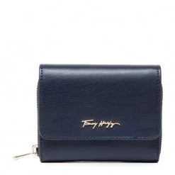 Accessoires Portefeuille Femme Grand Format Tommy Hilfiger - Iconic Tommy Med Za AW0AW12073 C7H Bleu Marine