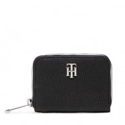 Accessoires Portefeuille Femme Petit Format TOMMY HILFIGER - Th Element Cc Holder AW0AW12075 BDS Noir