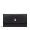 Accessoires Portefeuille Femme Grand Format TOMMY HILFIGER - Th Element Large Flap Wallet AW0AW12079 BDS Noir -Tommy Hilfiger Soldes 01 8720117922812 plj 1