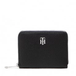 Accessoires Portefeuille Femme Grand Format Tommy Hilfiger - Th Element Med Za AW0AW12021 BDS Noir