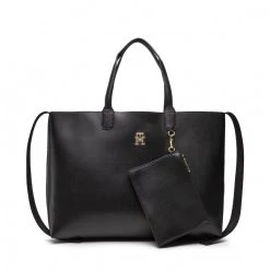 Sacs Sac à Main Tommy Hilfiger - Iconic Tommy Tote AW0AW13142 BDS Noir