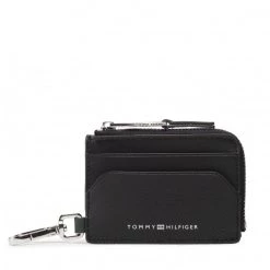 Accessoires Étui Cartes De Crédit Tommy Hilfiger - Business Leather Mini Cc Zip AM0AM10246 BDS Noir
