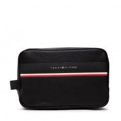 Tommy Hilfiger Soldes 19 Accessoires Trousse De Toilette Tommy Hilfiger - Th Stripe Washbag AM0AM10507 BDS Noir