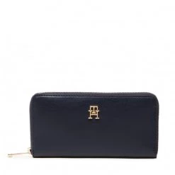 Accessoires Portefeuille Femme Grand Format Tommy Hilfiger - Iconic Tommy Large Za AW0AW13660 DW6 Bleu Marine