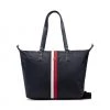 Sacs Sac à Main TOMMY HILFIGER - Poppy Tote Corp AW0AW13176 DW6 Bleu Marine -Tommy Hilfiger Soldes 01 8720641960472 ks
