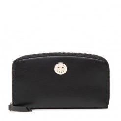 Accessoires Portefeuille Femme Grand Format Tommy Hilfiger - Th Chic Large Za AW0AW13649 BDS Noir