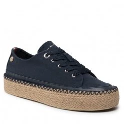 Femme Espadrilles TOMMY HILFIGER - Rope Vulc Sneaker FW0FW06461 Desert Sky DW5 Bleu Marine
