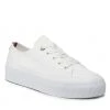 Femme Sneakers TOMMY HILFIGER - Monochromatic Vulc Sneaker FW0FW06460 White YBR Blanc