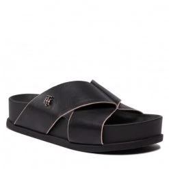 Femme Mules / Sandales De Bain Tommy Hilfiger - Modern Th Flatform Sandal FW0FW06294 Black BDS Noir