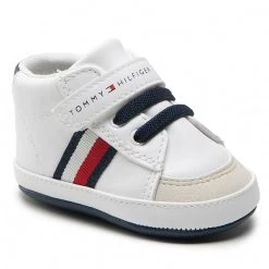 Enfant Sneakers Tommy Hilfiger - Velcro Shoe T0B4-32446-1430 White/Blue X336 Blanc