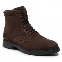 Homme Bottes Tommy Hilfiger - Elevated Rounded Suede Lace Boot FM0FM04185 Cocoa GT6 Marron
