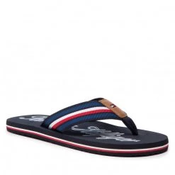 Homme Tongs Tommy Hilfiger - Tommy Outline Beach Sandal FM0FM04306 Desert Sky DW5 Bleu Marine