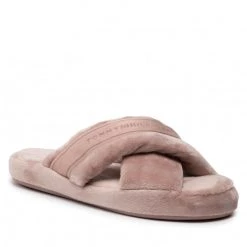 Femme Chaussons Tommy Hilfiger - Comfy Home Slippers With Straps FW0FW06587 Balanced Beige AE9 Rose