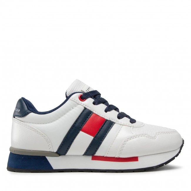 Enfant Sneakers Tommy Hilfiger - Low Cut Lace-Up Sneaker T3B4-30483-0733X336 M White/Blue X336 Blanc 4 Enfant Sneakers Tommy Hilfiger - Low Cut Lace-Up Sneaker T3B4-30483-0733X336 M White/Blue X336 Blanc – Image 2