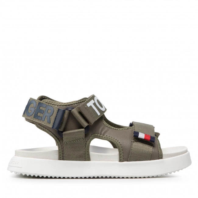 Enfant Sandales Tommy Hilfiger - Velcro Sandal T3B2-32257-0208 S Military Green 414 Vert 4 Enfant Sandales Tommy Hilfiger - Velcro Sandal T3B2-32257-0208 S Military Green 414 Vert – Image 2