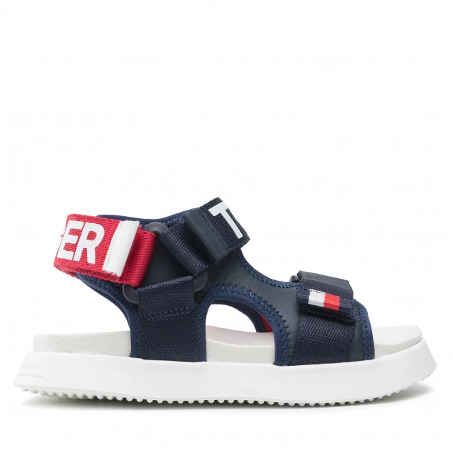Enfant Sandales TOMMY HILFIGER - Velcro Sandal T3B2-32257-0208 M Blue 800 Bleu Marine 4 Enfant Sandales TOMMY HILFIGER - Velcro Sandal T3B2-32257-0208 M Blue 800 Bleu Marine – Image 2