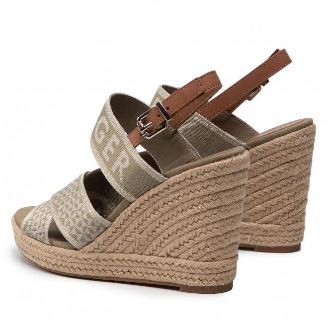 Femme Espadrilles TOMMY HILFIGER - Tommy Webbing High Wedge SandalFW0FW06355 Woodridge GXR Vert 5 Femme Espadrilles TOMMY HILFIGER - Tommy Webbing High Wedge SandalFW0FW06355 Woodridge GXR Vert – Image 3