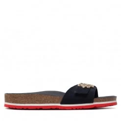 Femme Mules / Sandales De Bain TOMMY HILFIGER - Th Molded Footbed Flat Sandal FW0FW06244 Rwb 0GY Bleu Marine -Tommy Hilfiger Soldes 02 0000209911695 ph