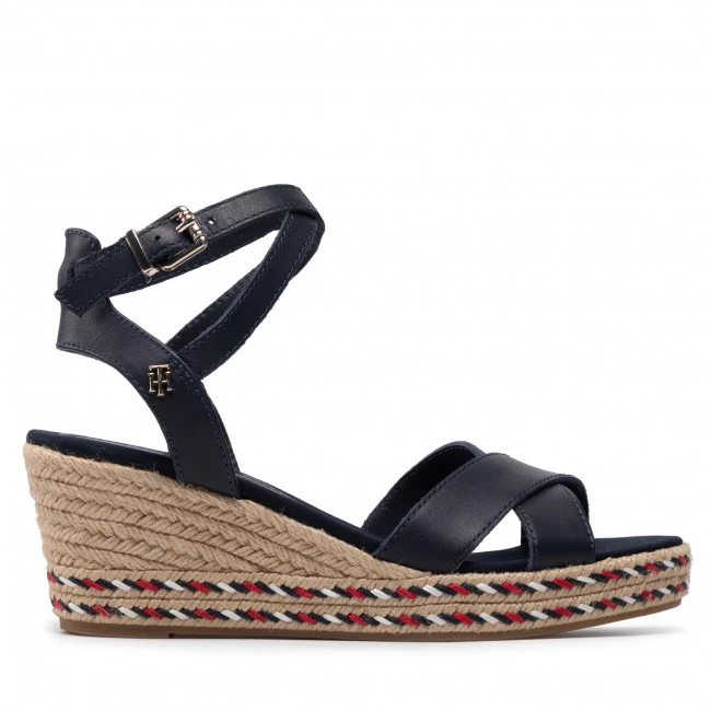 Femme Espadrilles TOMMY HILFIGER - Feminine Low Wedge Sandal FW0FW06303 Desert Sky DW5 Bleu Marine 4 Femme Espadrilles TOMMY HILFIGER - Feminine Low Wedge Sandal FW0FW06303 Desert Sky DW5 Bleu Marine – Image 2
