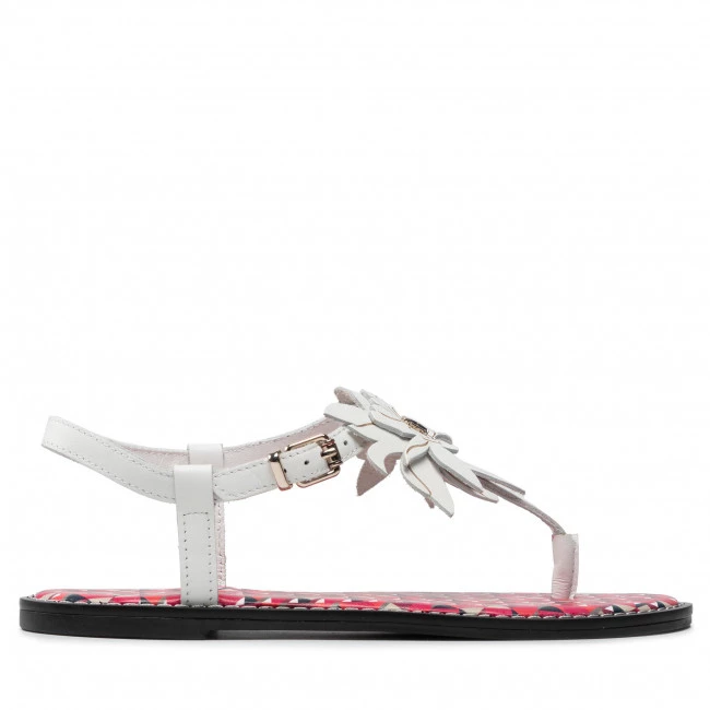 Femme Sandales TOMMY HILFIGER - Th Geo Print Flat Sandal FW0FW06229 Ecru YBL Blanc 4 Femme Sandales TOMMY HILFIGER - Th Geo Print Flat Sandal FW0FW06229 Ecru YBL Blanc – Image 2