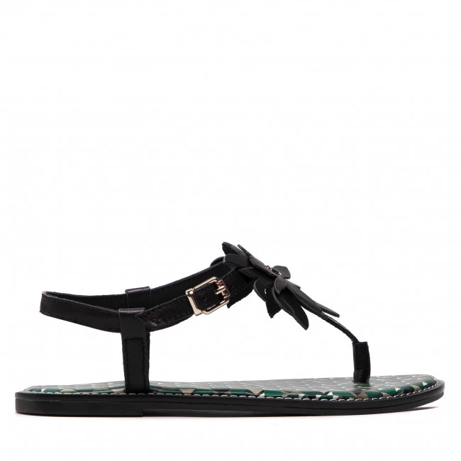 Femme Sandales TOMMY HILFIGER - Th Geo Print Flat Sandal FW0FW06229 Black BDS Noir 4 Femme Sandales TOMMY HILFIGER - Th Geo Print Flat Sandal FW0FW06229 Black BDS Noir – Image 2