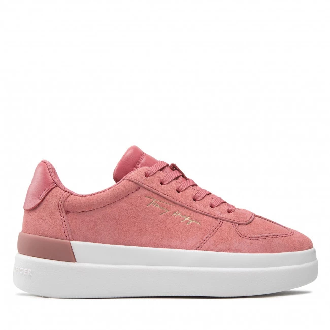 Femme Sneakers TOMMY HILFIGER - Th Signature Suede Sneaker FW0FW06518 English Pink T1A Rose 4 Femme Sneakers TOMMY HILFIGER - Th Signature Suede Sneaker FW0FW06518 English Pink T1A Rose – Image 2
