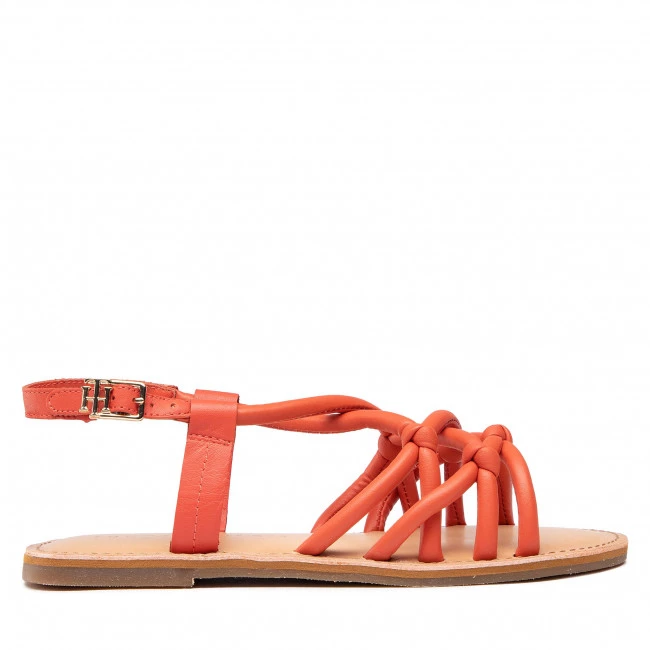 Femme Sandales TOMMY HILFIGER - Flat Strappy Sandal FW0FW06668 Rustic Clay SN2 Rouge 4 Femme Sandales TOMMY HILFIGER - Flat Strappy Sandal FW0FW06668 Rustic Clay SN2 Rouge – Image 2