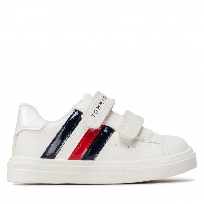 Enfant Sneakers TOMMY HILFIGER - Low Cut Lace-Up Velcro Sneaker T1A9-32299-1436 M White 100 Blanc 4 Enfant Sneakers TOMMY HILFIGER - Low Cut Lace-Up Velcro Sneaker T1A9-32299-1436 M White 100 Blanc – Image 2