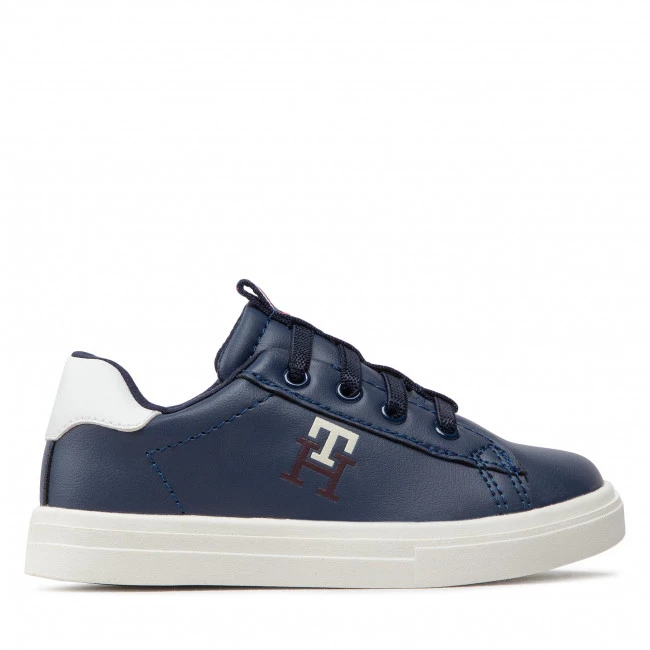 Enfant Sneakers TOMMY HILFIGER - Low Cut Lace-Up Sneaker T1B9-32457-1355 S Blue/White X007 Bleu Marine 4 Enfant Sneakers TOMMY HILFIGER - Low Cut Lace-Up Sneaker T1B9-32457-1355 S Blue/White X007 Bleu Marine – Image 2