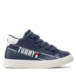 Enfant Sneakers Tommy Hilfiger - Higt Top Lace-Up Sneaker T1B9-32459-1431 Blue/White X007 Bleu Marine -Tommy Hilfiger Soldes 02 0000300783474 ki