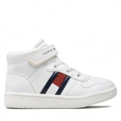 Enfant Sneakers TOMMY HILFIGER - Higt Top Lace-Up/Velcro Sneaker T3A9-32330-1438 S White 100 Blanc 8 Enfant Sneakers TOMMY HILFIGER - Higt Top Lace-Up/Velcro Sneaker T3A9-32330-1438 S White 100 Blanc -Tommy Hilfiger Soldes 02 0000300783832 ki