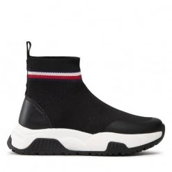 Enfant Sneakers TOMMY HILFIGER - Sock Sneaker T3A9-32360-0702 M Black 999 Noir -Tommy Hilfiger Soldes 02 0000300783948 pa