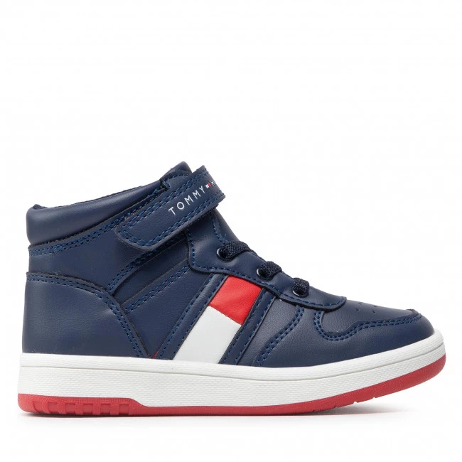 Enfant Sneakers TOMMY HILFIGER - High Top Lace-Up/Velcro Sneaker T3B9-32476-1351 S Blue 800 Bleu Marine 4 Enfant Sneakers TOMMY HILFIGER - High Top Lace-Up/Velcro Sneaker T3B9-32476-1351 S Blue 800 Bleu Marine – Image 2