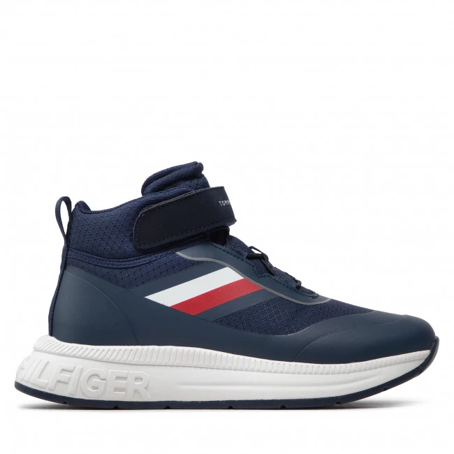 Enfant Sneakers TOMMY HILFIGER - High Top Lace-Uo Sneaker T3B9-32507-1443 S Blue 800 Bleu Marine 4 Enfant Sneakers TOMMY HILFIGER - High Top Lace-Uo Sneaker T3B9-32507-1443 S Blue 800 Bleu Marine – Image 2