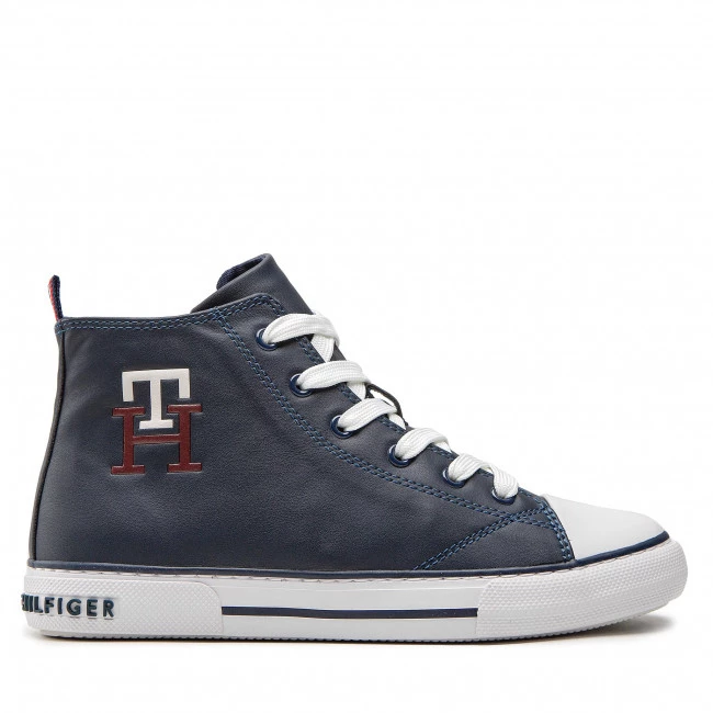 Enfant Sneakers Tommy Hilfiger - High Top Lace Up Sneaker T3X9-32452-1355 S Blue 800 Bleu Marine 4 Enfant Sneakers Tommy Hilfiger - High Top Lace Up Sneaker T3X9-32452-1355 S Blue 800 Bleu Marine – Image 2