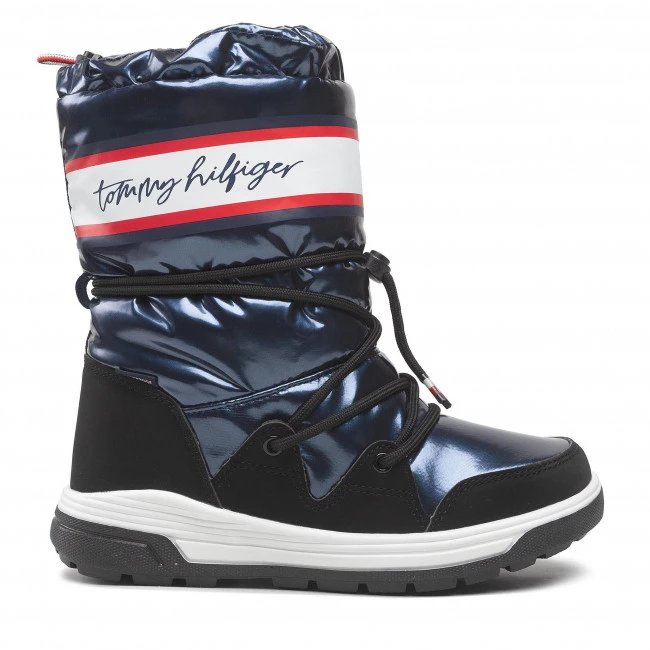 Enfant Bottes De Neige TOMMY HILFIGER - Snow Boot T3A6-32436-1485 S Blue 800 Bleu Marine 4 Enfant Bottes De Neige TOMMY HILFIGER - Snow Boot T3A6-32436-1485 S Blue 800 Bleu Marine – Image 2
