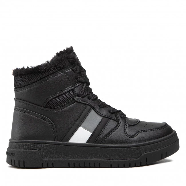 Enfant Sneakers TOMMY HILFIGER - High Top Lace-Up Sneaker T3B9-32487-1475 M Black 999 Noir 4 Enfant Sneakers TOMMY HILFIGER - High Top Lace-Up Sneaker T3B9-32487-1475 M Black 999 Noir – Image 2