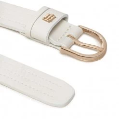 Accessoires Ceinture Femme Tommy Hilfiger - Th Timeless 2.5 Se Quilted AW0AW13974 YBI Blanc -Tommy Hilfiger Soldes 02 0000301081036 mk
