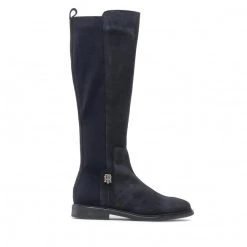 Femme Bottes Cavalières Tommy Hilfiger - Th Essentials Longboot FW0FW07050 Desert Sky DW5 Bleu Marine -Tommy Hilfiger Soldes 02 0000301113874 pa