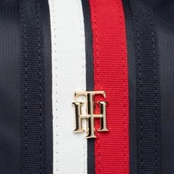 Sacs Sac à Main Tommy Hilfiger - Poppy Small Tote Corp AW0AW13175 DW6 Bleu Marine -Tommy Hilfiger Soldes 02 8720641960380 plj