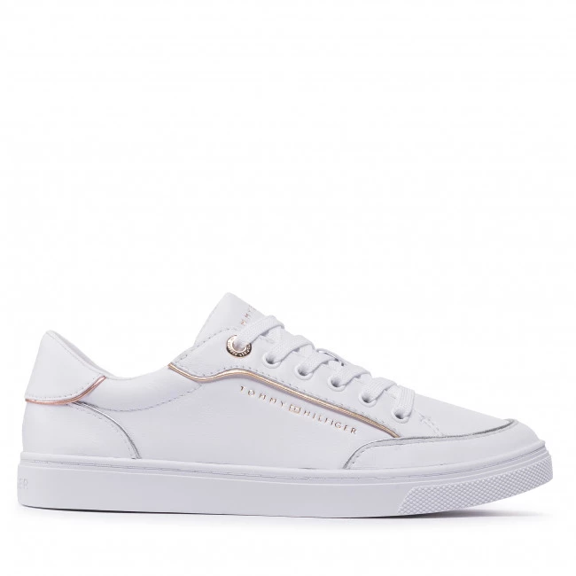 Femme Sneakers Tommy Hilfiger - Metallic Piping Sneaker FW0FW06487 Blanc Blanc 4 Femme Sneakers Tommy Hilfiger - Metallic Piping Sneaker FW0FW06487 Blanc Blanc – Image 2