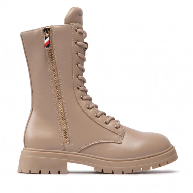 Enfant Bottes De Randonnée Tommy Hilfiger - Lace-Up Bootie T3A5-32381-1355 Nude 359 Beige 4 Enfant Bottes De Randonnée Tommy Hilfiger - Lace-Up Bootie T3A5-32381-1355 Nude 359 Beige – Image 2