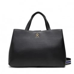 Sacs Sac à Main TOMMY HILFIGER - Tommy Life Satchel AW0AW13409 BDS Noir -Tommy Hilfiger Soldes 02 8720641959285 mg 1