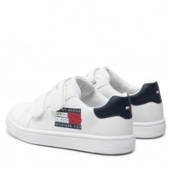 Enfant Sneakers Tommy Hilfiger - Lov Cut Velcro Sneaker T1B4-32215-1351 S White/Blue X336 Blanc -Tommy Hilfiger Soldes 03 0000209680935 ks
