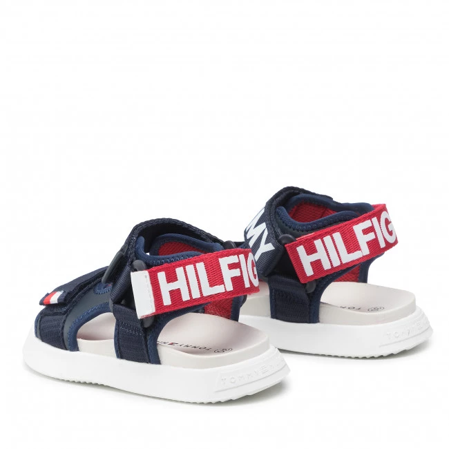 Enfant Sandales TOMMY HILFIGER - Velcro Sandal T3B2-32257-0208 M Blue 800 Bleu Marine 5 Enfant Sandales TOMMY HILFIGER - Velcro Sandal T3B2-32257-0208 M Blue 800 Bleu Marine – Image 3