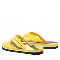 Enfant Tongs Tommy Hilfiger - Flag Print Flip Flop T3B8-32267-0058 M Yellow 200 Jaune -Tommy Hilfiger Soldes 03 0000209682410 kt