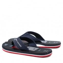 Homme Tongs Tommy Hilfiger - Massage Footbed Beach Sandal FM0FM03979 Desert Sky DW5 Bleu Marine -Tommy Hilfiger Soldes 03 0000209896886 bs