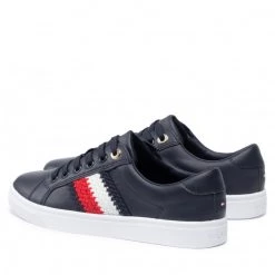 Femme Sneakers TOMMY HILFIGER - Corporate Cupsole Sneaker FW0FW06457 Desert Sky DW5 Bleu Marine -Tommy Hilfiger Soldes 03 0000209908879 ks